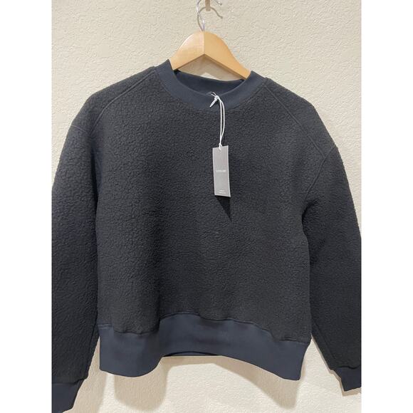 Everlane The ReNew Fleece Oversized Crewneck Oversized Teddy Sweatshirt Size XS - Picture 6 of 9